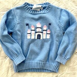Little English girls castle sweater in 3t